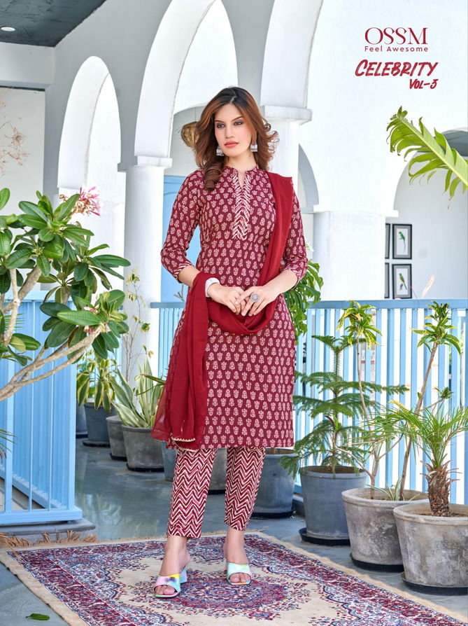 Celebrity Vol 3 By Ossm Readymade Designer Salwar Suits Catalog